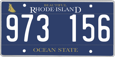RI license plate 973156