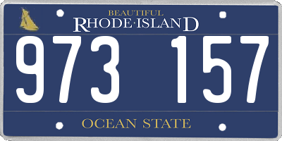 RI license plate 973157