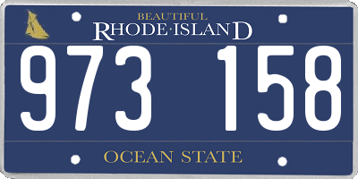 RI license plate 973158