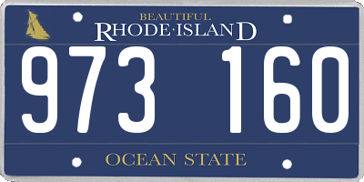 RI license plate 973160