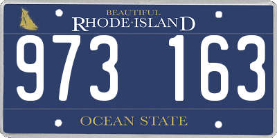 RI license plate 973163