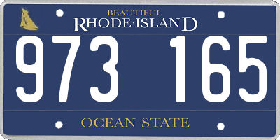 RI license plate 973165