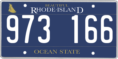 RI license plate 973166