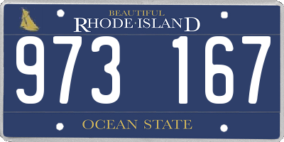 RI license plate 973167