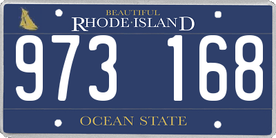 RI license plate 973168