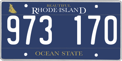 RI license plate 973170