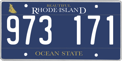 RI license plate 973171