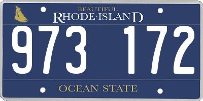 RI license plate 973172