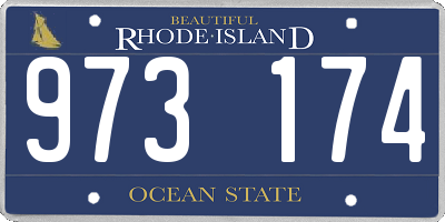 RI license plate 973174