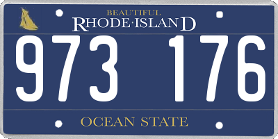 RI license plate 973176