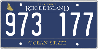 RI license plate 973177