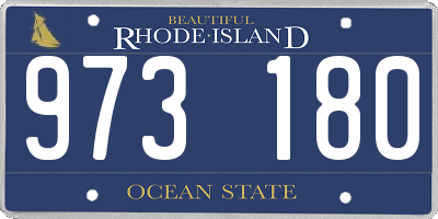RI license plate 973180