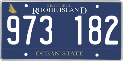 RI license plate 973182