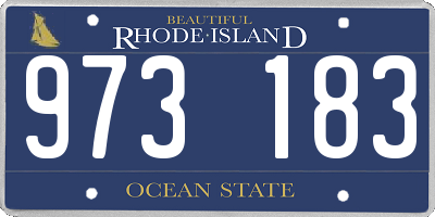 RI license plate 973183