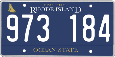 RI license plate 973184