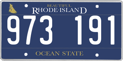 RI license plate 973191
