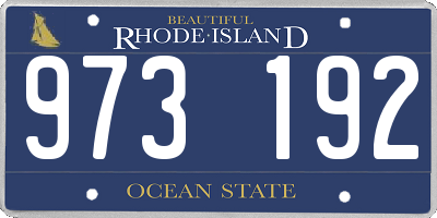 RI license plate 973192