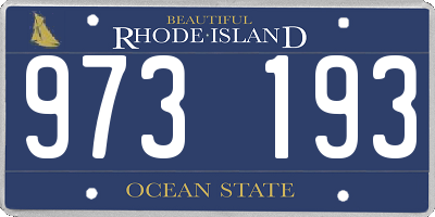 RI license plate 973193