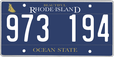 RI license plate 973194