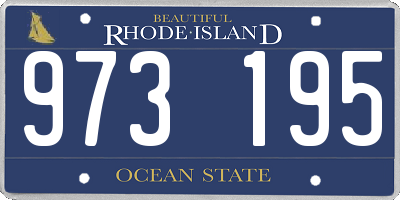 RI license plate 973195