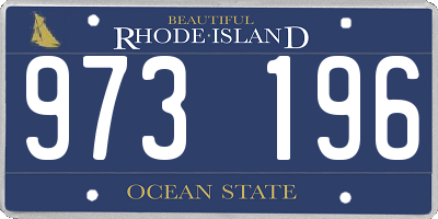 RI license plate 973196