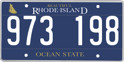 RI license plate 973198