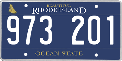 RI license plate 973201