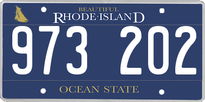 RI license plate 973202