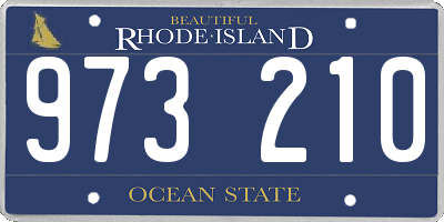 RI license plate 973210