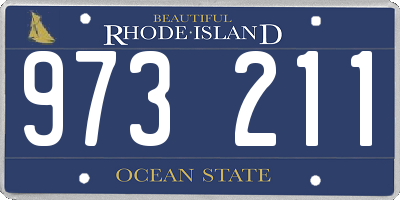 RI license plate 973211
