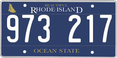 RI license plate 973217