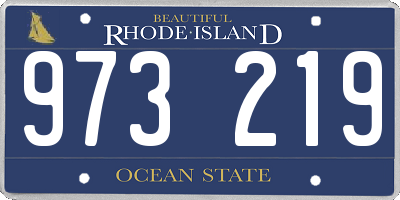 RI license plate 973219