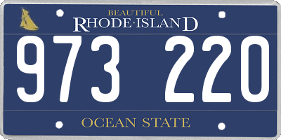 RI license plate 973220