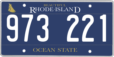 RI license plate 973221