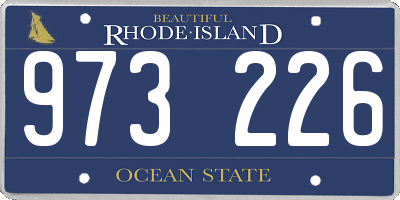 RI license plate 973226