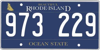 RI license plate 973229