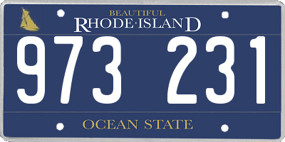 RI license plate 973231