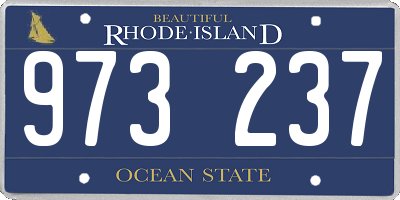 RI license plate 973237