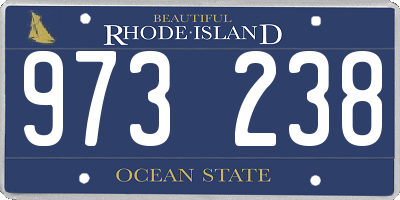 RI license plate 973238