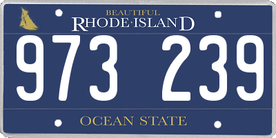 RI license plate 973239