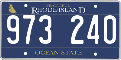 RI license plate 973240