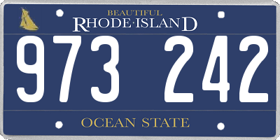 RI license plate 973242