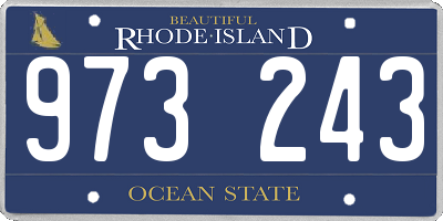 RI license plate 973243