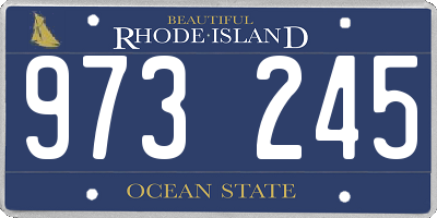 RI license plate 973245