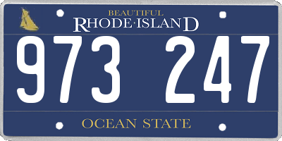 RI license plate 973247