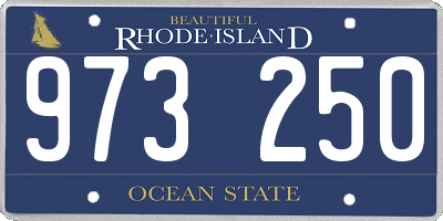 RI license plate 973250