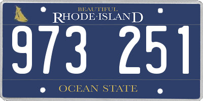 RI license plate 973251
