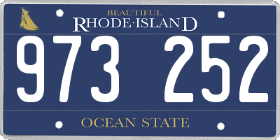 RI license plate 973252