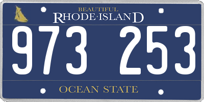 RI license plate 973253