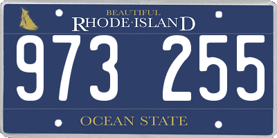 RI license plate 973255